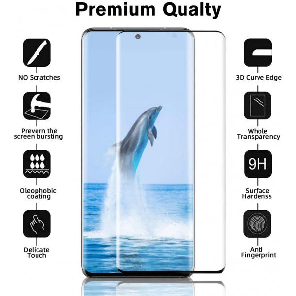 Wholesale 3D Tempered Glass Full Screen Protector with Working Adhesive In Screen Finger Scanner for Samsung Galaxy S21+ Plus 5G (Clear)